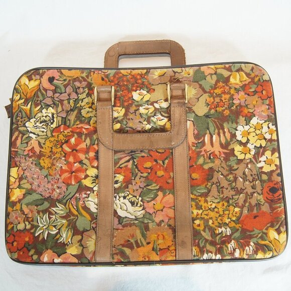 Vintage Ogilvy’s Montreal Floral Tapestry Laptop Bag / Briefcase – Made in U.K. - Picture 2 of 12